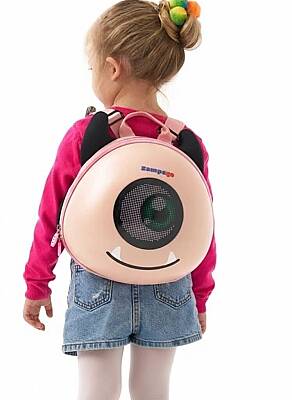 Zampago Angel Eye Led Işıklı Çocuk Sırt Çantası-Pembe ZG-KID2-P - 5