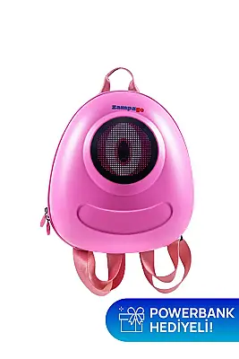 Zampago Big Eye Led Işıklı Çocuk Sırt Çantası-Pembe ZG-KID1-P - 5