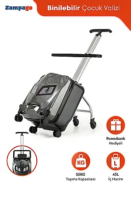 ZampaGo BlinkCase Kabin Boy Ledli Çocuk Valizi KS-X3-G - 7