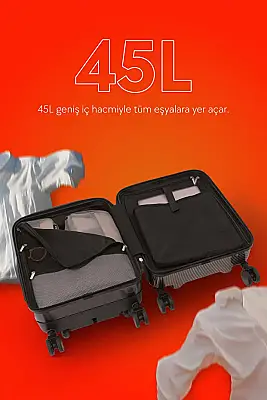 ZampaGo BlinkCase Kabin Boy Ledli Çocuk Valizi KS-X3-G - 5