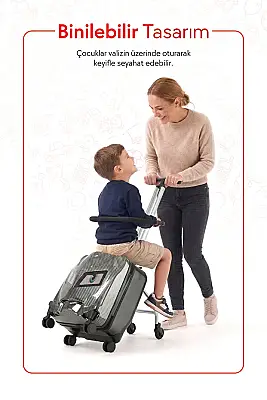 ZampaGo BlinkCase Kabin Boy Ledli Çocuk Valizi KS-X3-G - 6