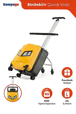ZampaGo BlinkCase Kabin Boy Ledli Çocuk Valizi KS-X3-Y - 4