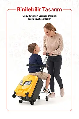 ZampaGo BlinkCase Kabin Boy Ledli Çocuk Valizi KS-X3-Y - 7