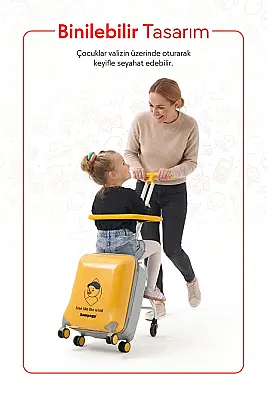 ZampaGo Duffy Kabin Boy Çocuk Valizi KS-X1-Y - 6