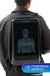 Zampago Glow Led Ekranlı Sırt Çantası-Siyah ZG-T4-B - 6