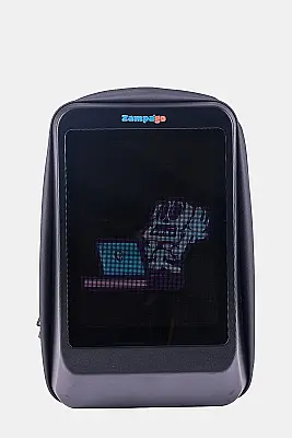 Zampago Glow Led Ekranlı Sırt Çantası-Siyah ZG-T4-B - 1
