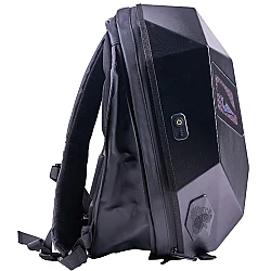 Zampago Ironman Plus Led Işıklı Göz Maskeli Akıllı Sırt Çantası (Speakerlı) ZG-IMSP-B - 4