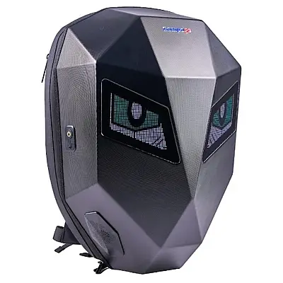 Zampago Ironman Plus Led Işıklı Göz Maskeli Akıllı Sırt Çantası (Speakerlı) ZG-IMSP-B - 2