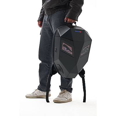 Zampago Ironman Plus Led Işıklı Göz Maskeli Akıllı Sırt Çantası (Speakerlı) ZG-IMSP-B - 7