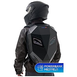 Zampago Ironman Plus Led Işıklı Göz Maskeli Akıllı Sırt Çantası (Speakerlı) ZG-IMSP-B - 8