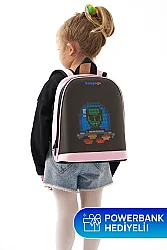 Zampago Moodbag Led Ekranlı Sırt Çantası-Pembe ZG-T7-P - 7