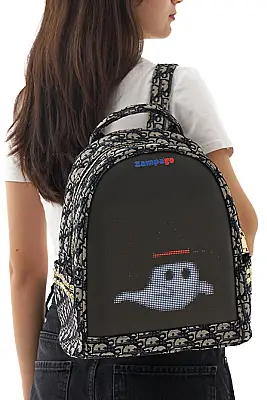 Zampago ShowMe Led Ekranlı Sırt Çantası-Gri ZG-T5HD-G - 5