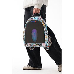 Zampago ShowMe Led Ekranlı Sırt Çantası-Mavi ZG-T5HD-W - 3