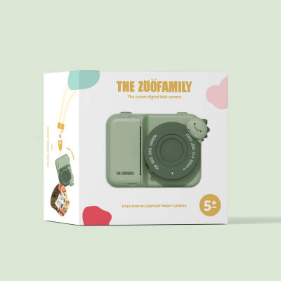 Zoo Family Dino Green P2 Dijital Kamera ve Fotoğraf Makinesi (Anında Baskı Alınabilen) - 11