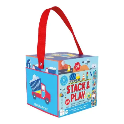 Floss&Rock Ahşap Figürlü Küpler - Construction 49P6072 - 3