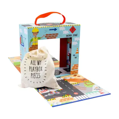 Floss & Rock Ahşap Figürlü Oyun Kutuları / Construction 45P6473 - 4