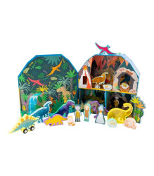Floss & Rock Ahşap Figürlü Oyun Kutuları / Dino 45P6472 - Floss & Rock