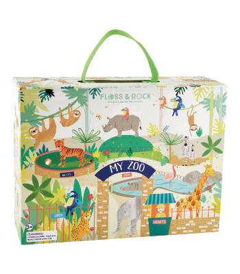 Floss&Rock Ahşap Figürlü Oyun Kutuları - Jungle 41P3658 - 1