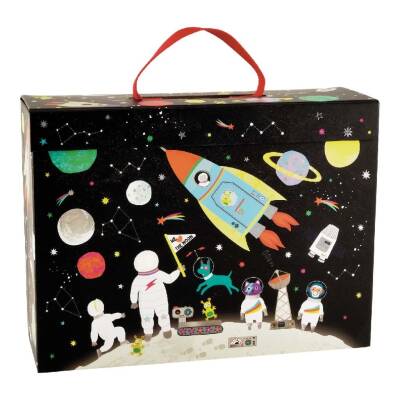 Floss&Rock Ahşap Figürlü Oyun Kutuları - Space 41P3659 - 2