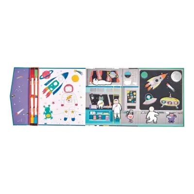 Floss & Rock Mıknatıslı Çoklu Oyun Seti / Space 44P6454 - 2