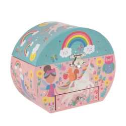 Floss & Rock Müzikli Oval Mücevher Kutusu / Rainbow Fairy 43P6388 - 1