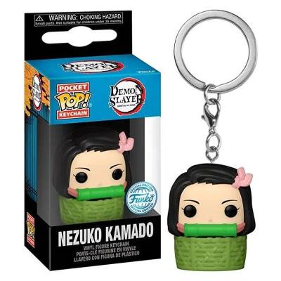 Funko POP Anahtarlık Demon Slayer- Nezuko Kamado in Basket Special Edition 66824 - 1