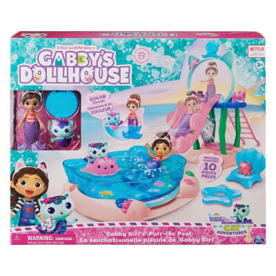Gabby's Dollhouse Gabby ve Süslü Kedi Havuz Oyun Seti 6067878 - 1