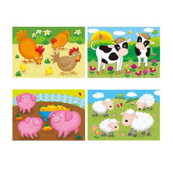 Galt 4 Puzzles In A Box Farm 3 Yaş+ Yapboz 1003913 - Galt