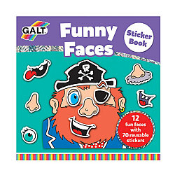Galt Funny Faces Sticker Book Aktivite Kitabı A3069A - Galt
