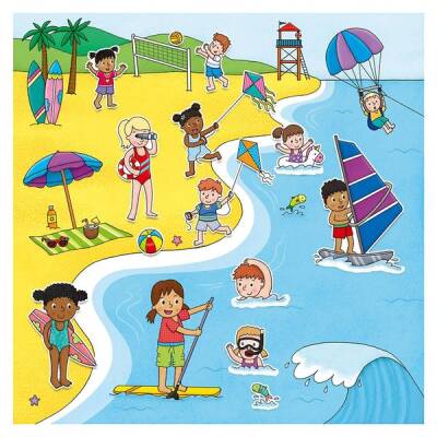 Galt Reusable Sticker Book - Sports 3 Yaş+ Aktivite Kitabı 1005446 - 5