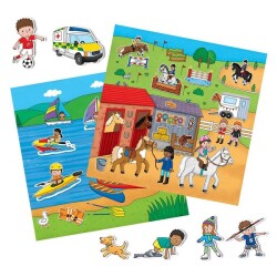 Galt Reusable Sticker Book - Sports 3 Yaş+ Aktivite Kitabı 1005446 - 2