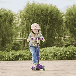 Globber Elite Deluxe Işıklı Scooter - Koyu Mor - 6