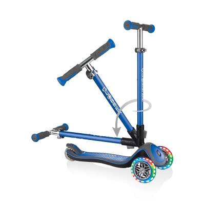Globber Elite Deluxe Işıklı Scooter - Lacivert 444-400 - 6