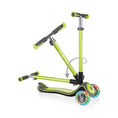 Globber Elite Deluxe Işıklı Scooter - Yeşil 444-406 - 4