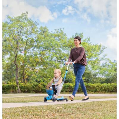 Globber Go Up Baby 360 Işıklı Scooter - Pastel Mavi 844-100 - 9