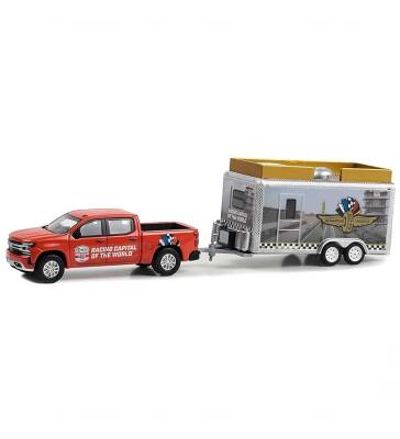 Greenlight 1/64 2023 Chevrolet Silverado And Trailer G-30456 - 1