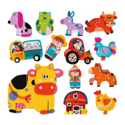 Headu 2 Pieces Puzzle Touch Farm (2-5 Yaş) Mu24889 - 2