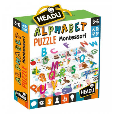 Headu Montessori Alphabet Puzzle 3D (3-6 Yaş) IT20973 - 1