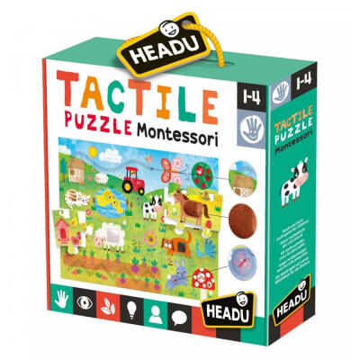 Headu Tactile Puzzle Montessori (1-4 Yaş) MU23592 - 1