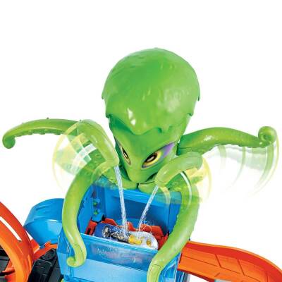 Hot Wheels Dev Ahtapot ile Araba Yıkama Oyun Seti GTT96 - 3
