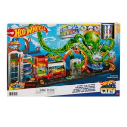 Hot Wheels Dev Ahtapot ile Araba Yıkama Oyun Seti GTT96 - 4
