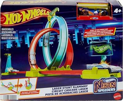 Hot Wheels Neon Yarışlar Çifte Çemberde Yarış Seti Hpc05 - 2