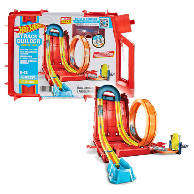 Hot Wheels Track Builder Benzin Bidonu Akrobasi Seti HDX78 - 1