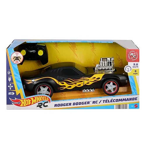 Hot Wheels Uzaktan Kumandalı 1:16 Siyah Rodger Dodger JNB89 - 5