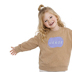 HUPALUPA Basic Sweatshirt Dar Kalıp Bej Heroe 9-10 Yaş - 2