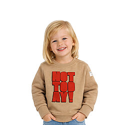 HUPALUPA Basic Sweatshirt Dar Kalıp Bej Not Today 9-10 Yaş - 1