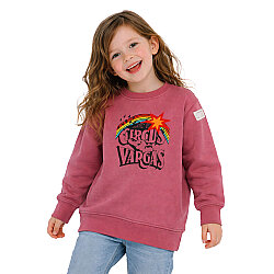 HUPALUPA Basic Sweatshirt Dar Kalıp Gül Kurusu Cırcus 5-6 Yaş - 2