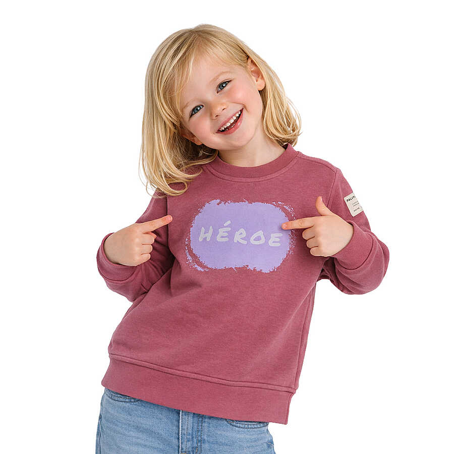 HUPALUPA Basic Sweatshirt Dar Kalıp Gül Kurusu Heroe 7-8 Yaş