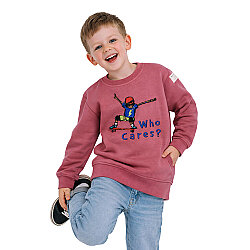 HUPALUPA Basic Sweatshirt Dar Kalıp Gül Kurusu Skate 7-8 Yaş - 2