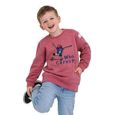 HUPALUPA Basic Sweatshirt Dar Kalıp Gül Kurusu Skate 7-8 Yaş - 2